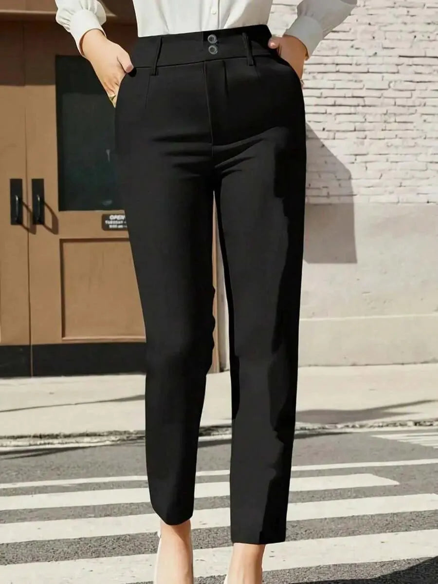 Casual high waist trousers